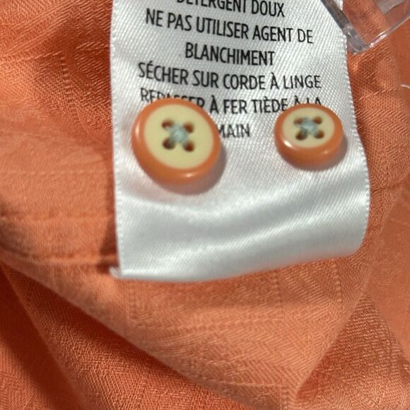 Robert Graham Mens 3XL Oranged Tailored Fit Button Up Shirt Short Sleeve Modern - Picture 12 of 15